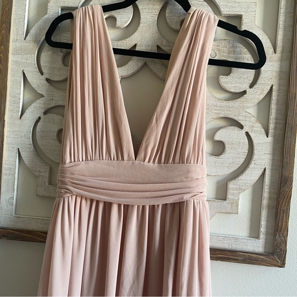 Lulu’s small pink sheer formal dress - Picture 2 of 4
